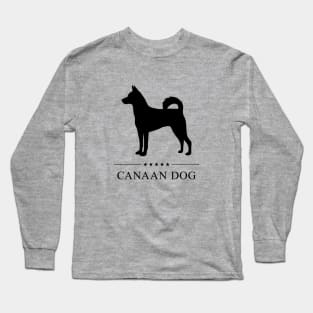 Canaan Dog Black Silhouette Long Sleeve T-Shirt